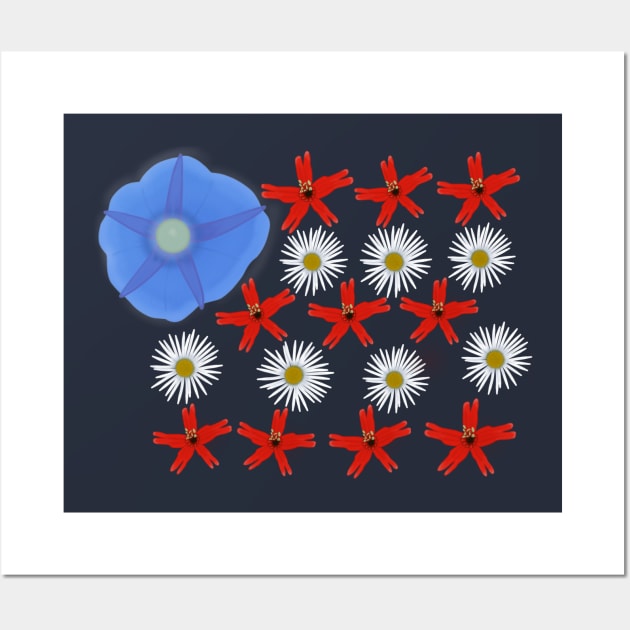 Wildflower Stars and Stripes Wall Art by Aeriskate